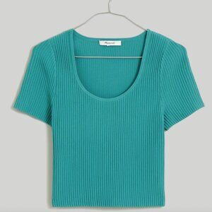 NWT Madewell Ottoman Crop Sweater Tee